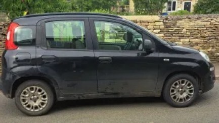 photo of my black Fiat Panda