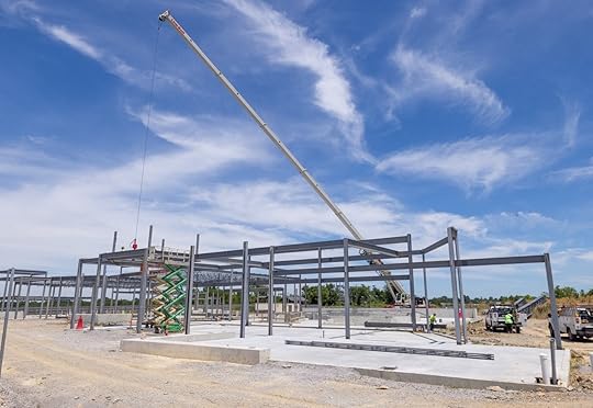 Crane setting beams