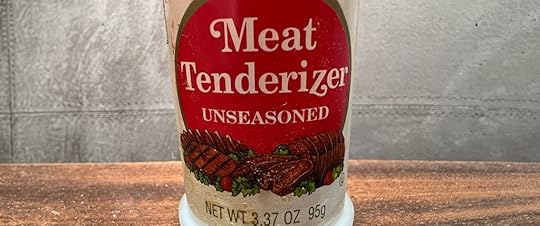 container of meat tenderizer - illustrating how our hearts need to be tenderized