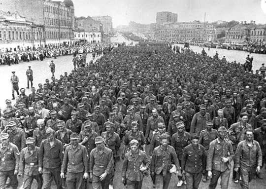 Captured German Fourth Army being paraded through Moscow, 17 July 1944 (Russian Archives)