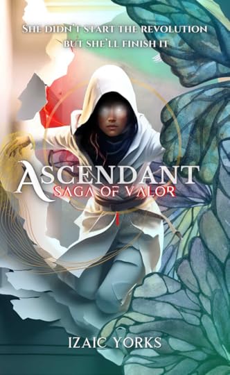 Young woman with jumping through a wall with a mysterious and epic magic