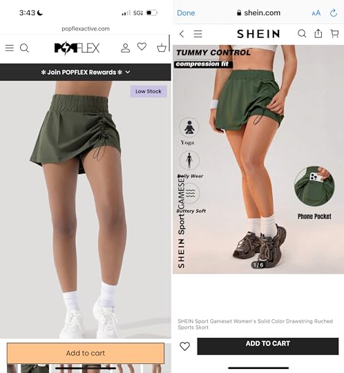 popflex bungee superskort shein stealing designs