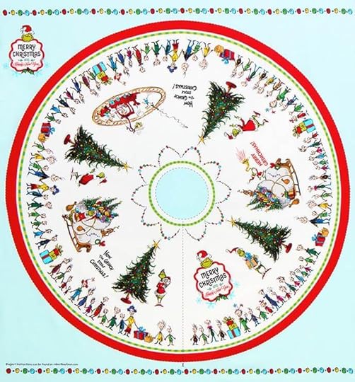 How the Grinch Stole Christmas Tree Skirt Fabric Panel available at ShopNZP.com from Nancy Zieman Productions 