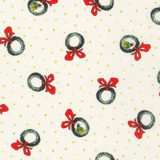 How the Grinch Stole Christmas Wreaths Fabric by the Yard available at ShopNZP.com from Nancy Zieman Productions