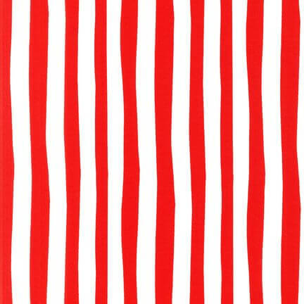 Dr. Seuss Red & White Stripe Fabric by the Yard available at ShopNZP.com from Nancy Zieman Productions