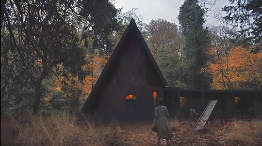Gretel and Hansel walk towards a weird house in oz perkins movie