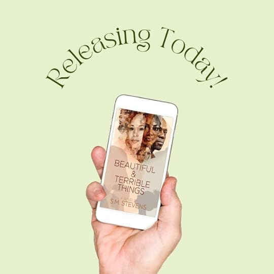 book cover on a smart phone with the word Releasing Today