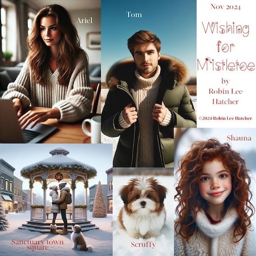 Wishing for Mistletoe collage of characters