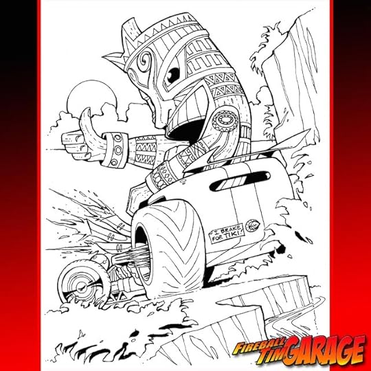 Tiki Hot Rod Concept Art by Fireball Tim Garage