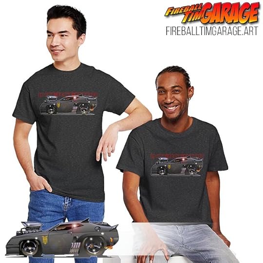 Mad Max Car Concept Art Tee Shirt by Fireball Tim Garage