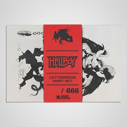 Hellboy Letterpress set cover image with art by creator Mike Mignola.
