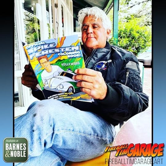 Jay Leno in the Fireball Tim Garage