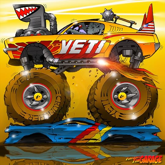 Bonus Sketch Mustang Monster Truck Concept Art by Fireball Tim Garage
