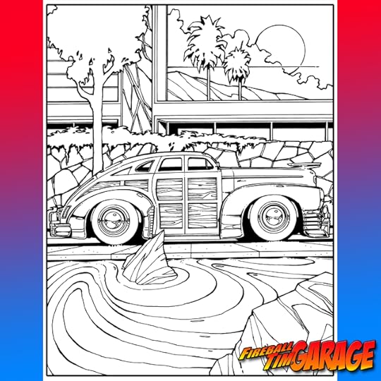 1947 Nash Concept Art by Fireball Tim Garage