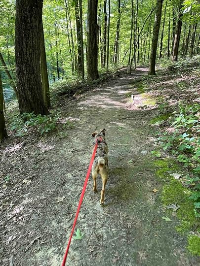 Batts Pond on the left