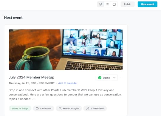 Points Hub events