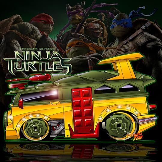 Teenage Mutant Ninja Turtles Van Concept Art by Fireball Tim Garage