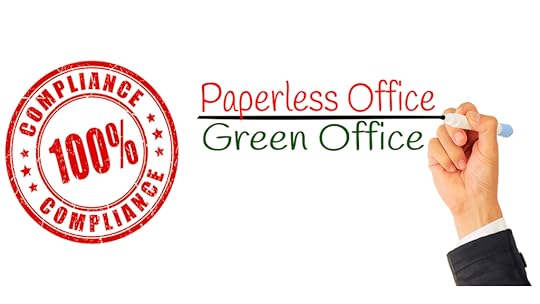 graphic image about compliant but paperless green office