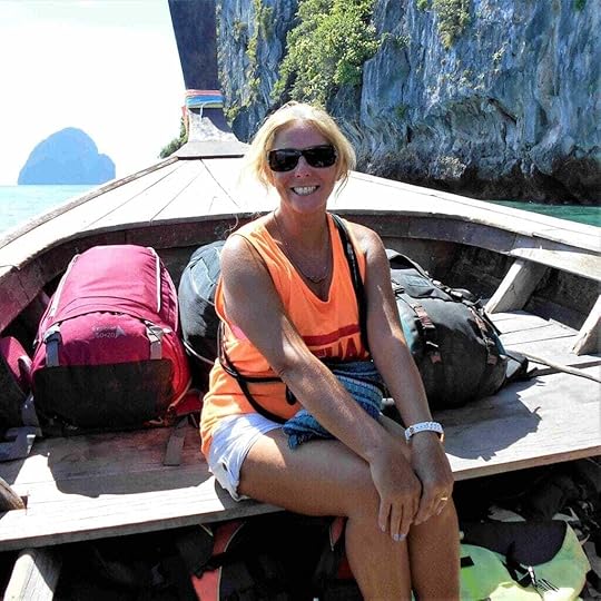 On the Andaman Sea Thailand with our backpacks