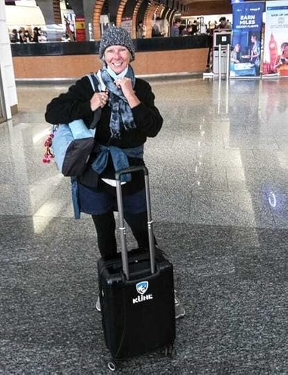 At the airport we often wore our heaviest or bulkiest items to save space and weight