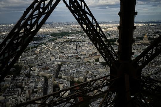 This photo shows a view from the Eiffel Tower ahead of the 2024 Summer Olympics, Monday, July 22, 2024, in Paris, France. (AP Photo/Natacha Pisarenko)