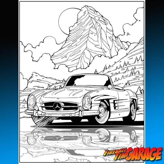 1958 Mercedes Benz 300SL Concept Art by Fireball Tim Garage