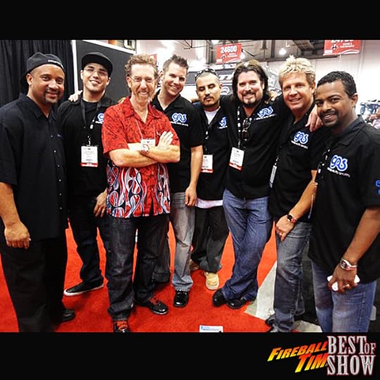 Fireball Tim with the cast of Television's PIMP MY RIDE