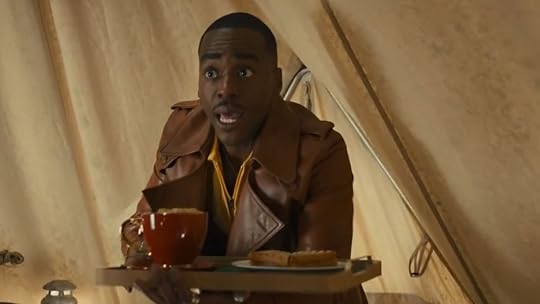 doctor who season two christmas special ncuti doctor offering a latte and sandwich