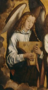 An Angel with a harp https://en.wikipedia.org/wiki/en:Hans_Memling