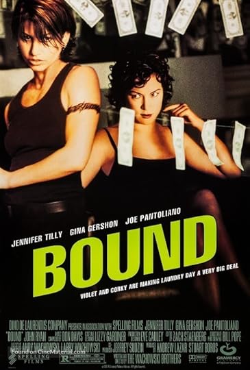 Poster for the movie Bound, featuring Gina Gershon and Jennifer Tilly.