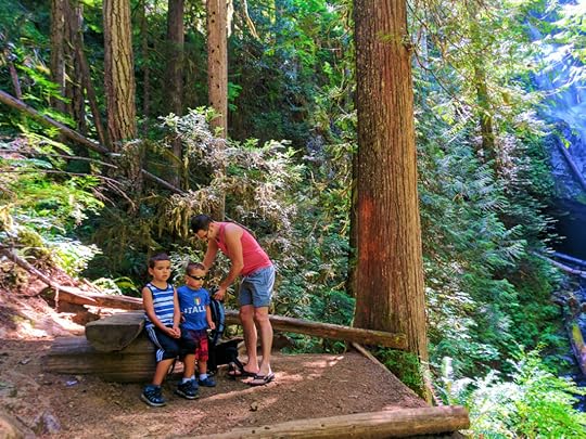 Taylor Family hiking to Murhut Falls Olympic National Forest 3