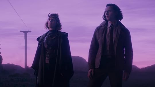 Loki and Sylvie stand on the barren surface of Lamentis.