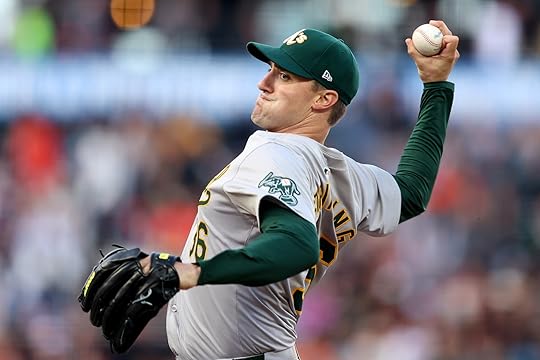Oakland Athletics starting pitcher Ross Stripling (36) delivers against the...