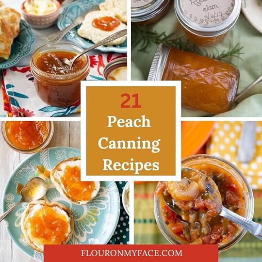 Peach Canning recipes 4 image collage preview.