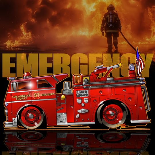 Emergency Engine 51 Fire Truck Concept Art by Fireball Tim Garage