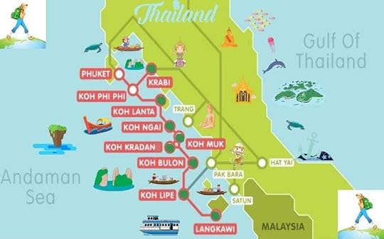 Andaman Sea Island Hopping Route Map - The Backpacking Housewife