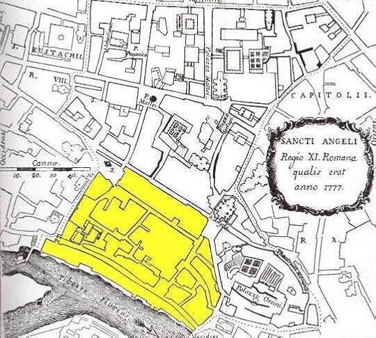 A map of the city of romeDescription automatically generated