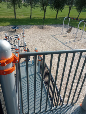 View of the park from the top of the playground