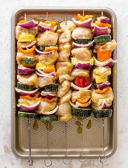 grilled honey mustard chicken skewers