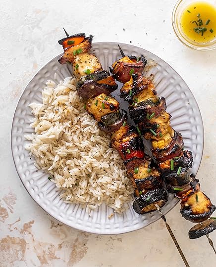 grilled honey mustard chicken skewers