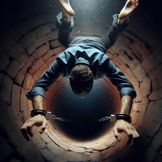 Jumping into a dark hole, head first, blindfolded, handcuffed