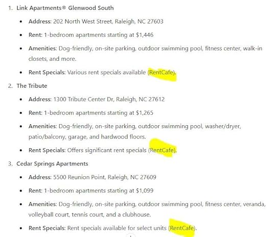 ChatGPT query results