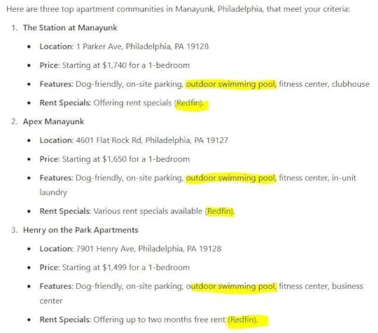 ChatGPT manayunk results