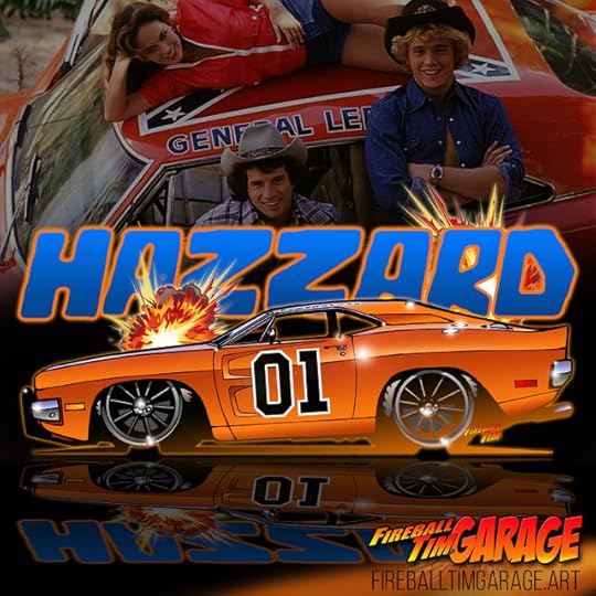 Dukes of Hazzard General Lee Concept Art by Fireball Tim Garage