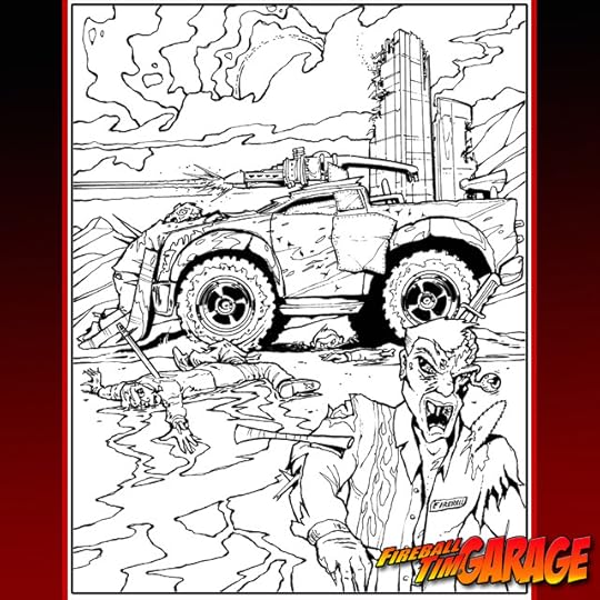 Zombie Truck Concept Art by Fireball Tim Garage