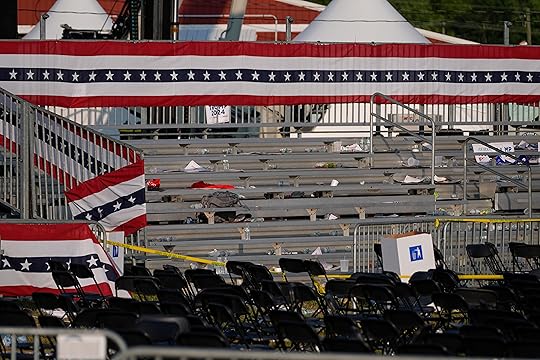 A campaign rally site for Republican presidential candidate former President...