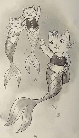 cat-fish wearing clothes that really make no sense, but... neither do cats as fish