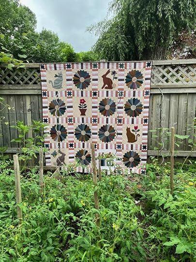 Quilt in tomato patch