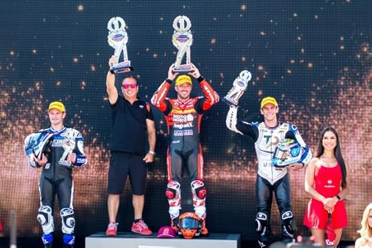 The top finishers at this weekend's MotoAmerica Superbike Speedfest at WeatherTech Raceway Laguna Seca. (Mason Bloom -- Herald Correspondent)