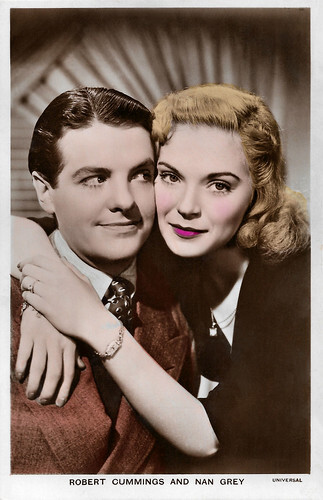 Robert Cummings and Nan Grey in Three Smart Girls Grow Up (1939)